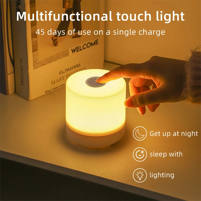 Touch Table Lamp Bedside Lamp For Bedroom Led Night Lights Dimmable Touch Reading Led Table Lamps USB Rechargeable Room Light