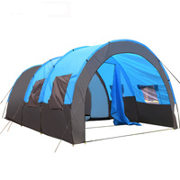 Double Layer Waterproof Portable Outdoor Tent, Travel Camping, Hiking, Big Family, 480x310x210cm, 8-10 People