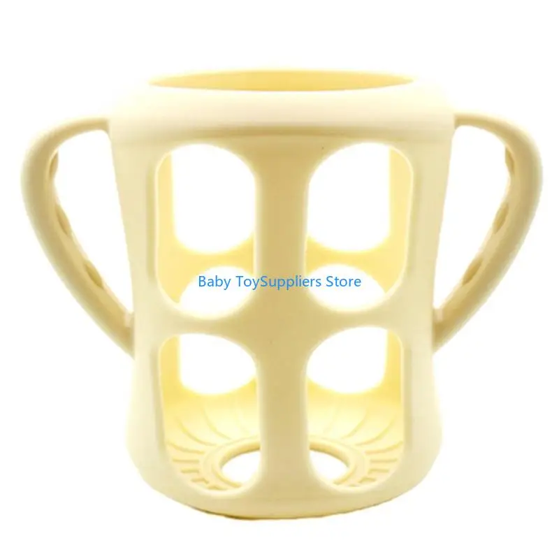 R1WF Baby Milk Bottle مقبض الأكمام 125/160/240 مل يشجع على تنمية قبضة