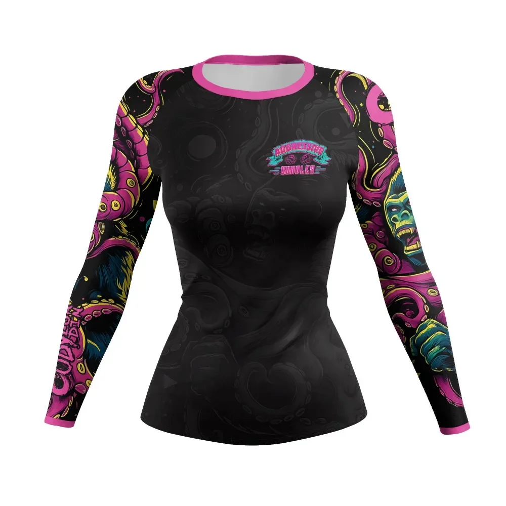 كودي لوندين جيو جيتسو Rashguard MMA تي شيرت + بانت النساء 4 قطعة/المجموعة رياضة الجري تصارع Bjj الملاكمة الرياضة الملاكمة التايلاندية السراويل الفانيلة #6