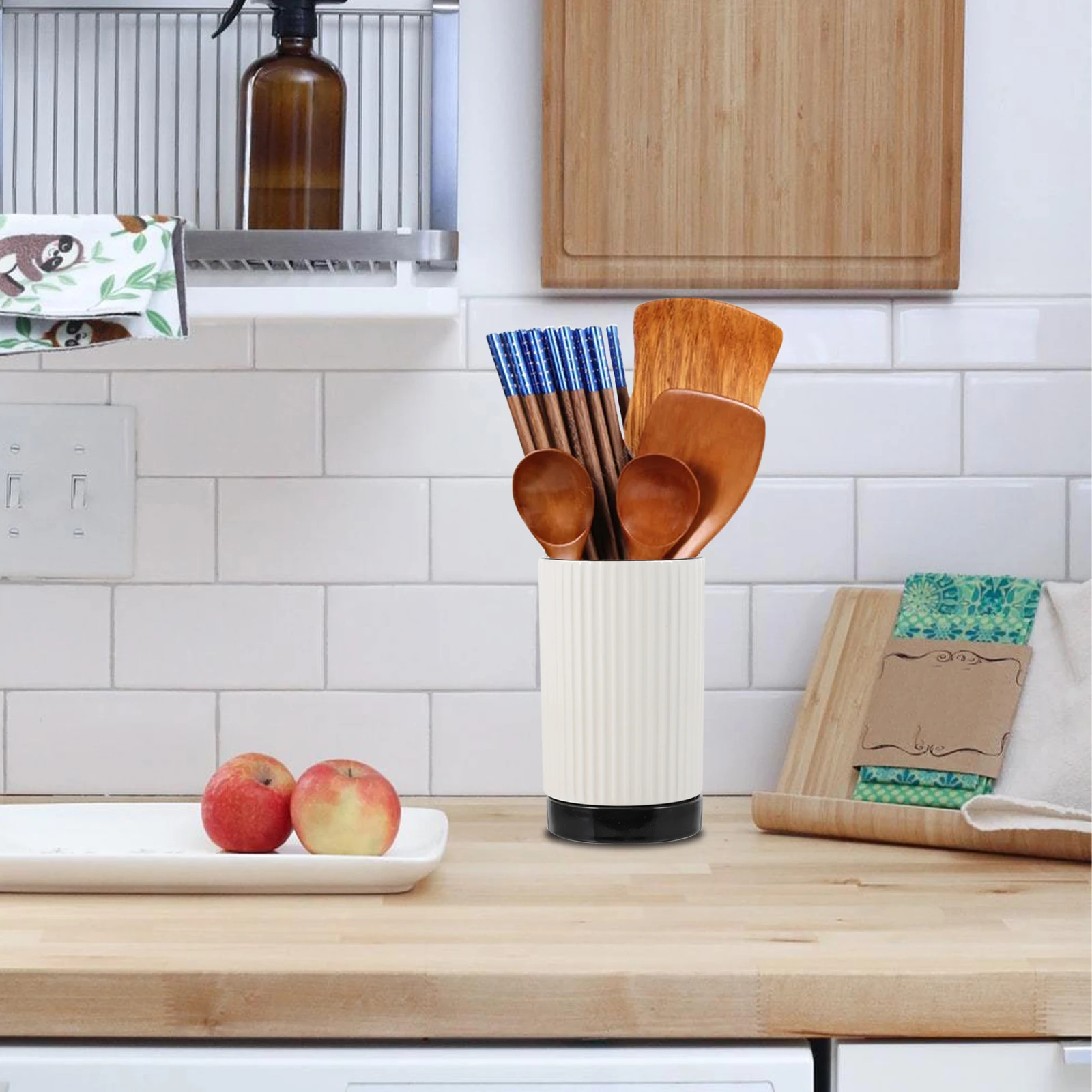 

Ceramic Chopstick Holder Multipurpose Kitchen Organizer -Friendly Material Microwave Dishwasher Safe Neatly Organize