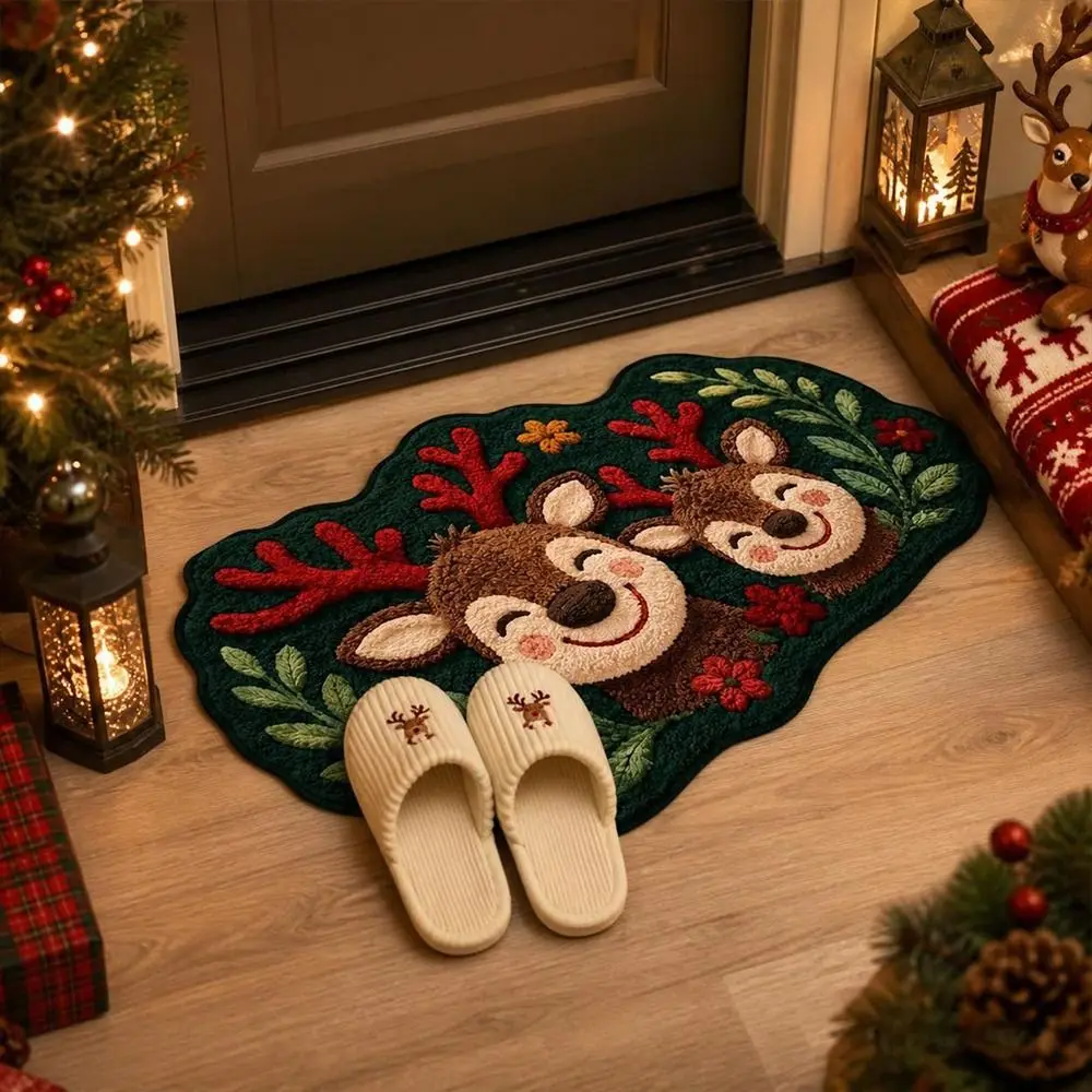 Funny Non-Slip Cat Area Rug Soft Anti-fouling Cartoon Carpet 3D Pattern 2D-Flat Home Decor Carpet for Living Room