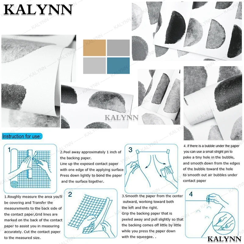 Geometric Style Aelf-Wdhesive Wallpaper Peel and Stick Wall Stickers Vinyl Decoratio Contact Paper for for Living Room Furniture