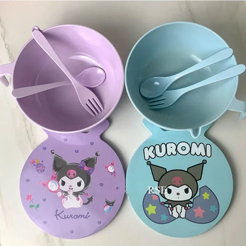 

Sanrio Kawaii Hello Kitty Instant Noodle Bowl Pochacco Kuromi Anime Cartoon Fashion Household Dormitory Soup Rice Bowl with Lid