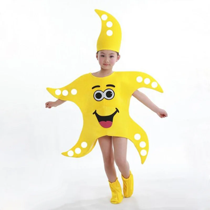 Kids Starfish Costume Children Halloween Party Cosplay Marine Animal Costume Clothes For Boys Girls