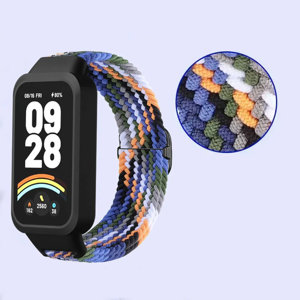 Nylon Watch Strap For Redmi Band 3 / Xiaomi Band 9 Active Metal Buckle Band correa Watchbands Bracelet