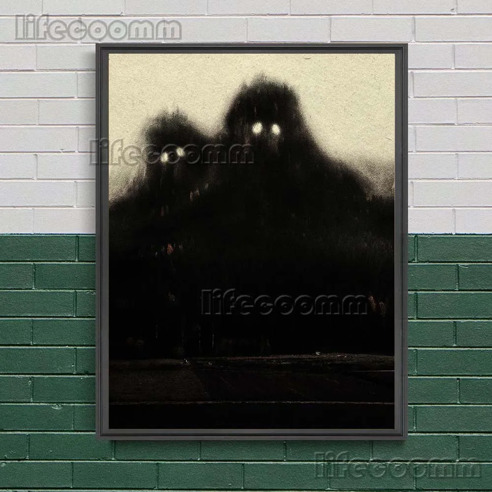 Mountain Spirit Monster And Ghost Witch Gothic Wall Art Canvas Painting Guardian Mountain God Art Poster Print Home Decoration