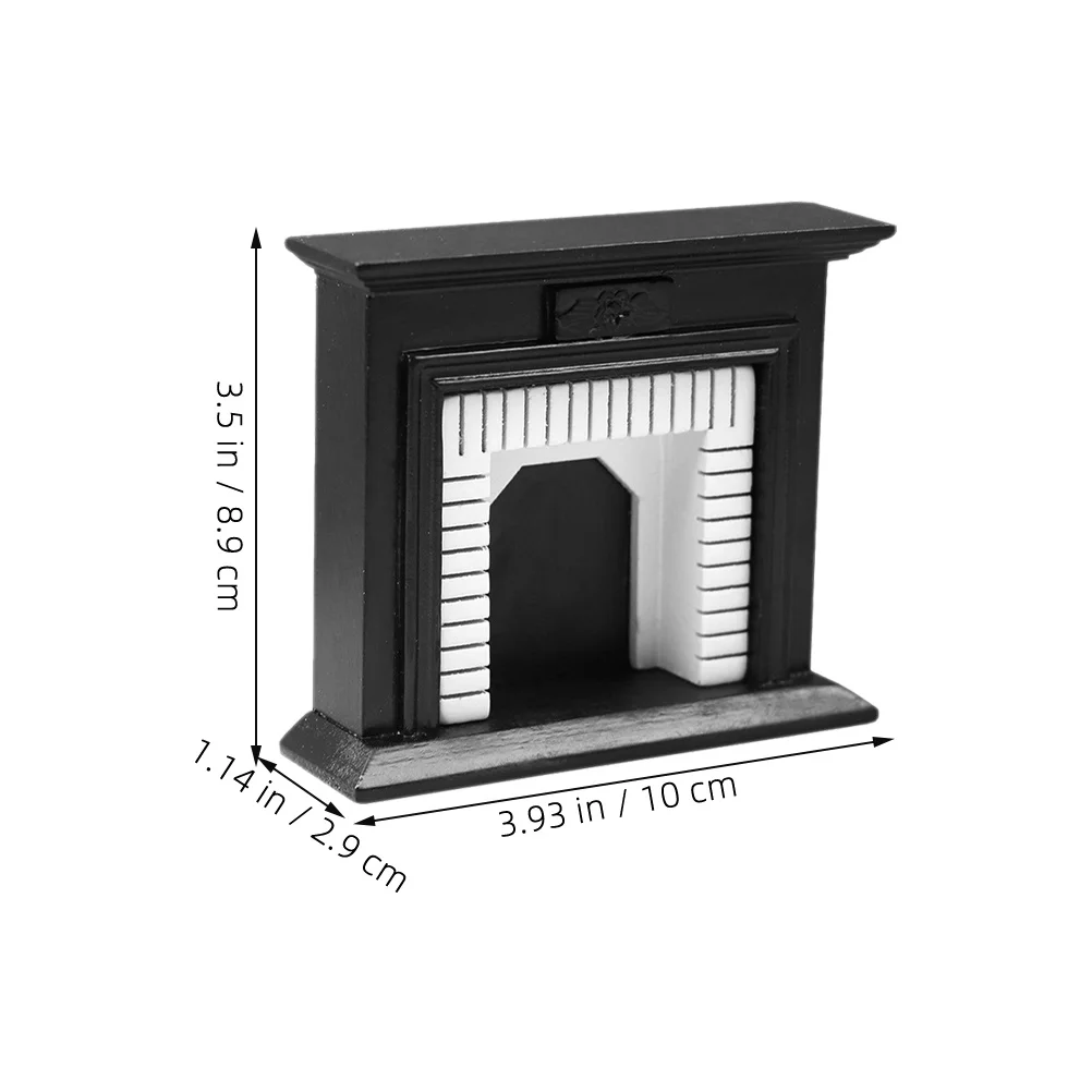 Möbel Haus Kamin Mini Puppenhaus Spielzeug Zimmer Dekor Miniatur schwarz Ornament gefälschte Dekoration spielen
