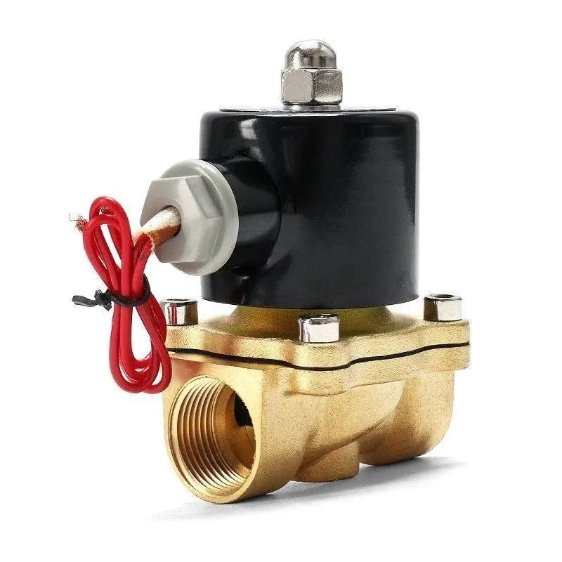 Solenoid Valve 2W Series Copper Stainless Steel AC220V Normally Closed for Water Oil Air Control Industrial Automation Use