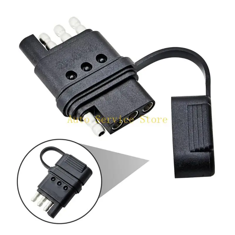 462A Universal 4 Pin Trailer Connector Tester with Strong ABS Housing Vessel Trailer Link Tester Tool for Long Service Use