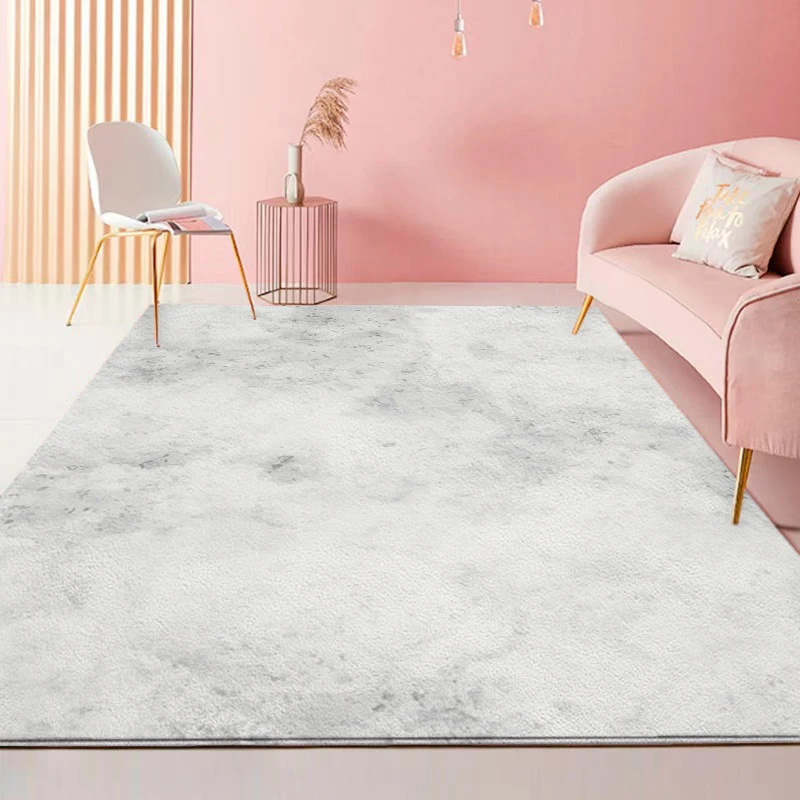 Light Pink Morandi Simple Mat Girl Room Velvet Rug For The Living Room Bedroom Decor Carpet Home Kitchen Bath Tapis