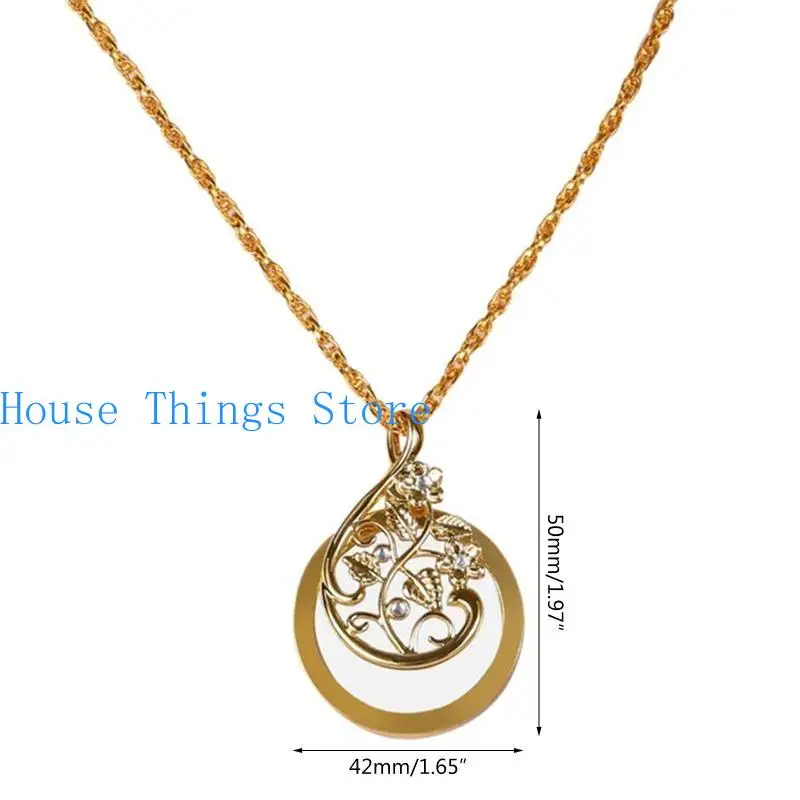 قلادة مجوهرات المكبر البصري مع سلسلة قلادة النظارات المحمولة أحادية للقراءة جمع مكتبة هدية