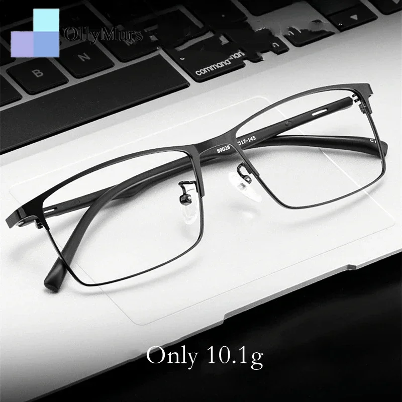 

Оправа для очков OLLYMURS Fashion Square, высококачественная металлическая, ультралегкая, в ретро-стиле, TR90, для зрения, мужская, 89028