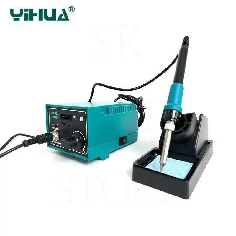 YIHUA 937D Высококачественная цифровая паяльная станция с контролем температуры, паяльные станции, подключаемый фен, 110 В/220 В