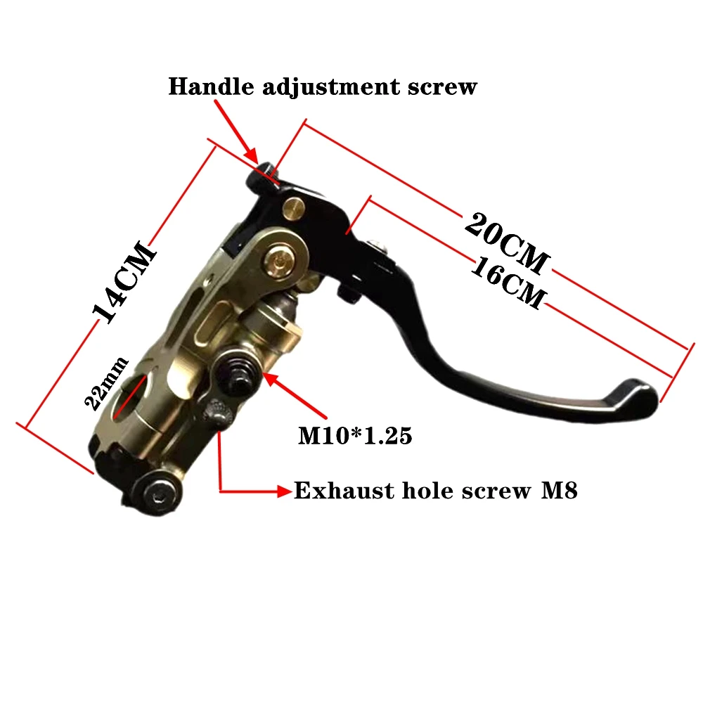 CNC Left 17.5RCS Right 19RCS Brake Master Cylinder Cable clutch Brake Pump 22mm Universal For Racing Dirt Bike Motorcycle E-bike