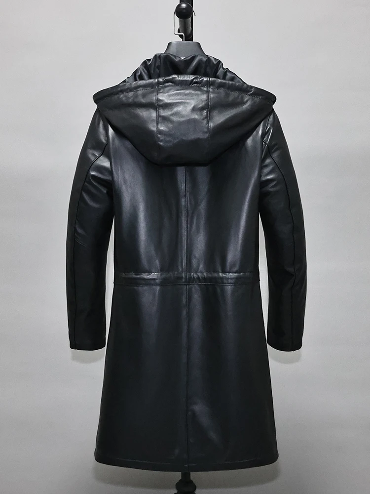 Jaqueta Feminina de Couro Sintético com Capuz, Camada Superior Macia, Ajuste Slim, Comprimento Médio, Casaco Casual à Prova de Vento com Fechamento em Zíper, Agasalho Feminino