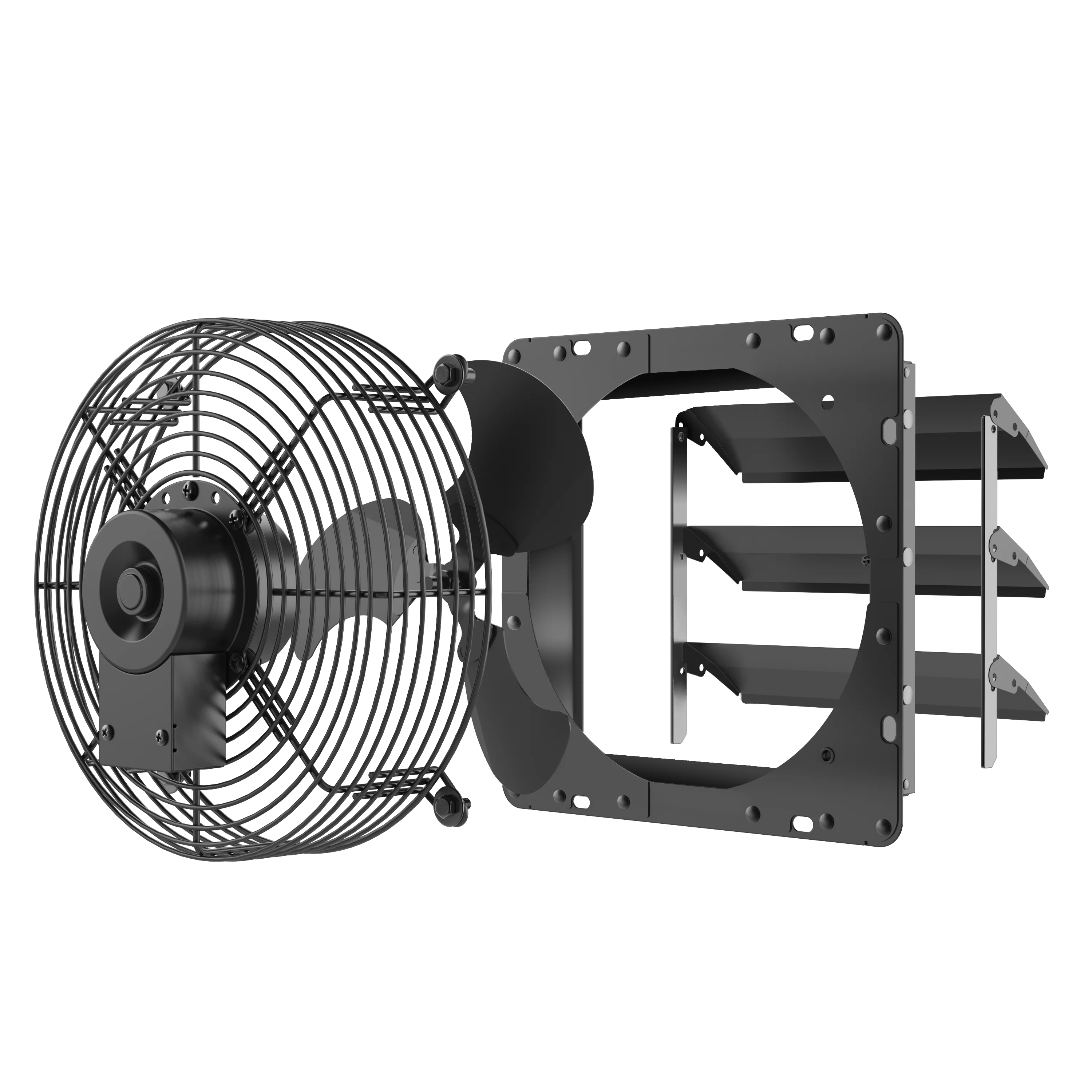 Axial Shutter Fan CE Approval Shutter Fan 10 12 14 16 Inches Shutter Customization Bathroom Ventilation Air Extractor Fan