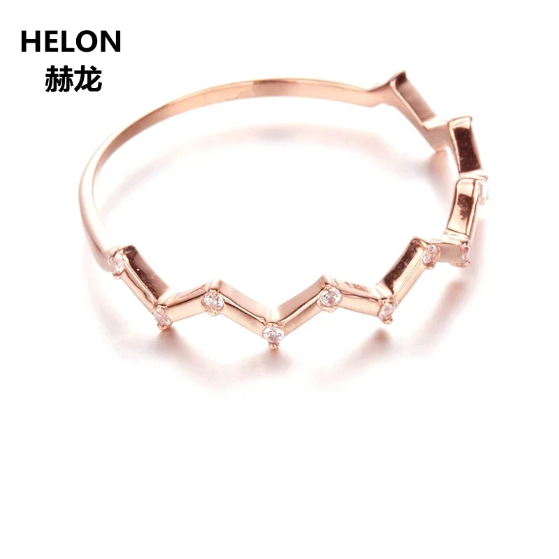 Solid 14k Rose Gold  Ring 100% Natural Diamonds Engagement Wedding Ring for Women Anniversary Fine Jewelry Girl Gift