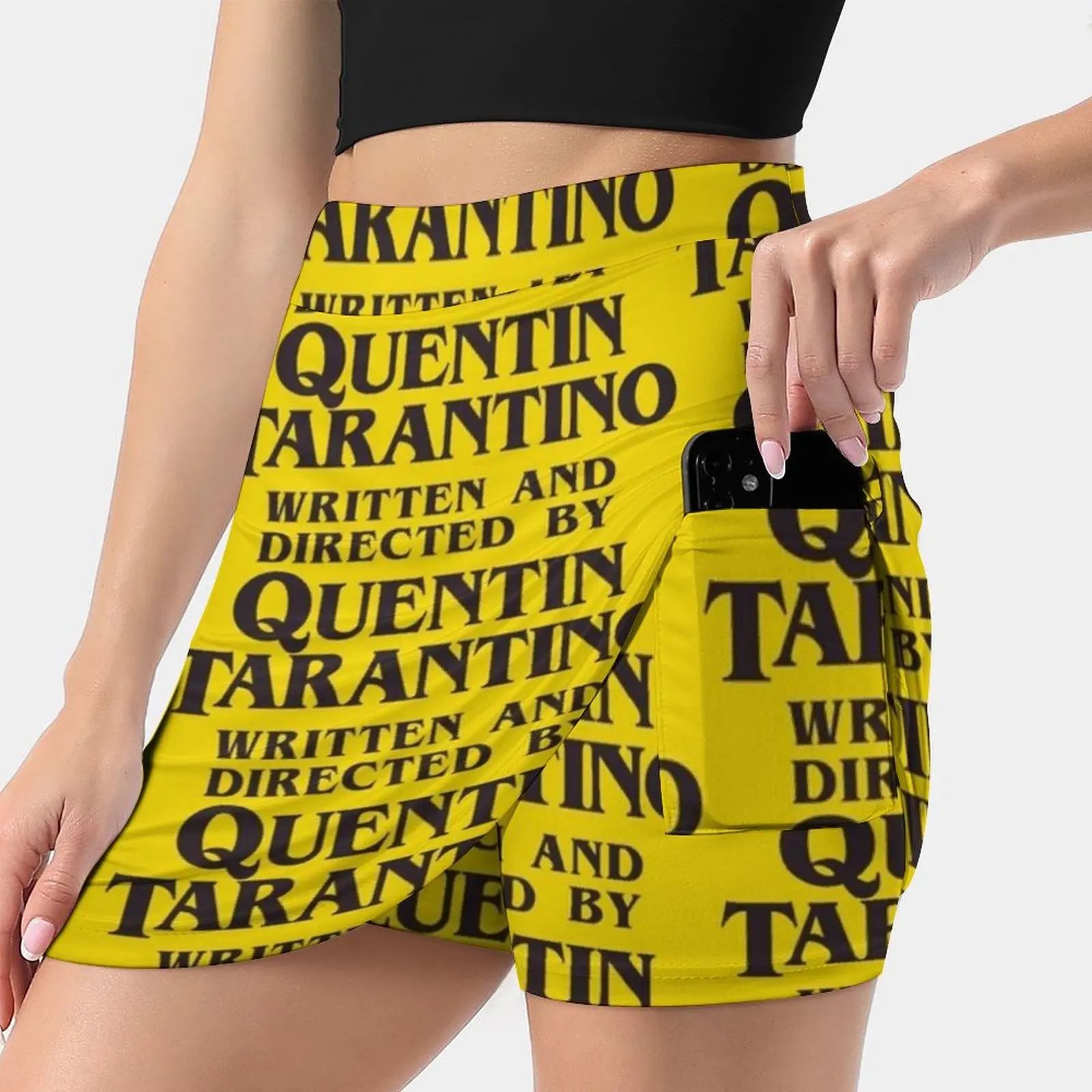 Written And Directed By Quentin Tarantino Women's skirt With Hide Pocket Tennis Skirt Golf Skirts Badminton Skirts Running