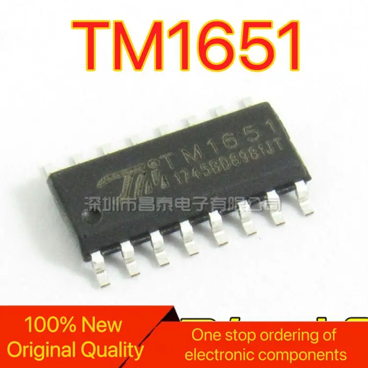 【20PCS】New original TM1651 SMT SOP16 4X7 segment 7Key LED digital tube panel driver IC