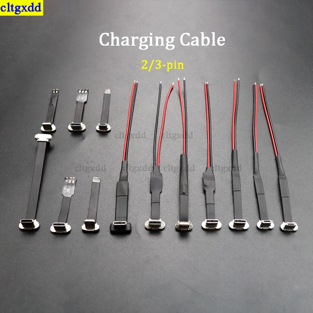 cltgxdd 1 sztuka USBC Type-C FPC 2-pin 3-pin z rezystorem R1 miękki płaski kabel męski przedłużacz kabla do szybkiego ładowania telefonu komórkowego
