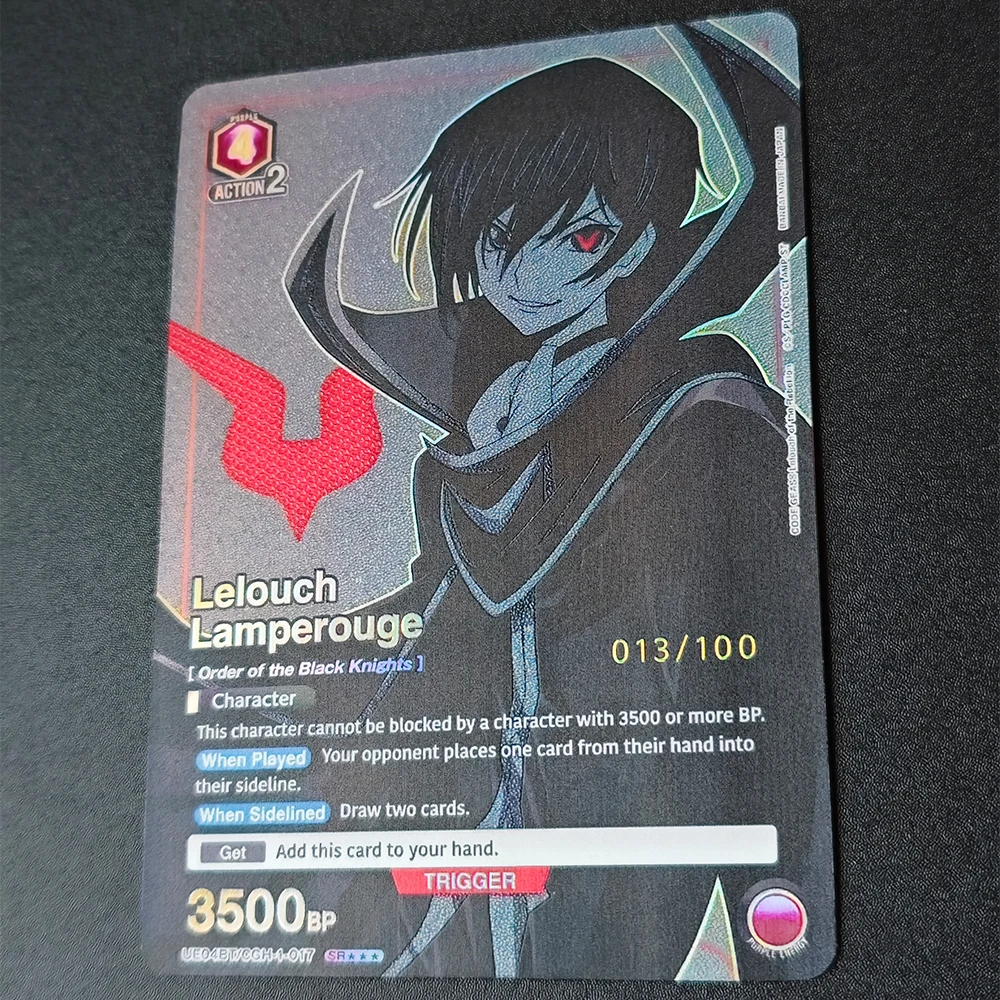 Anime Collection Card Union Arena CODE GEASS LELOUCH LAMPEROUGE UA01BT/CGH-1-017 SR Parallel 3 Star Foil English Child Gifts