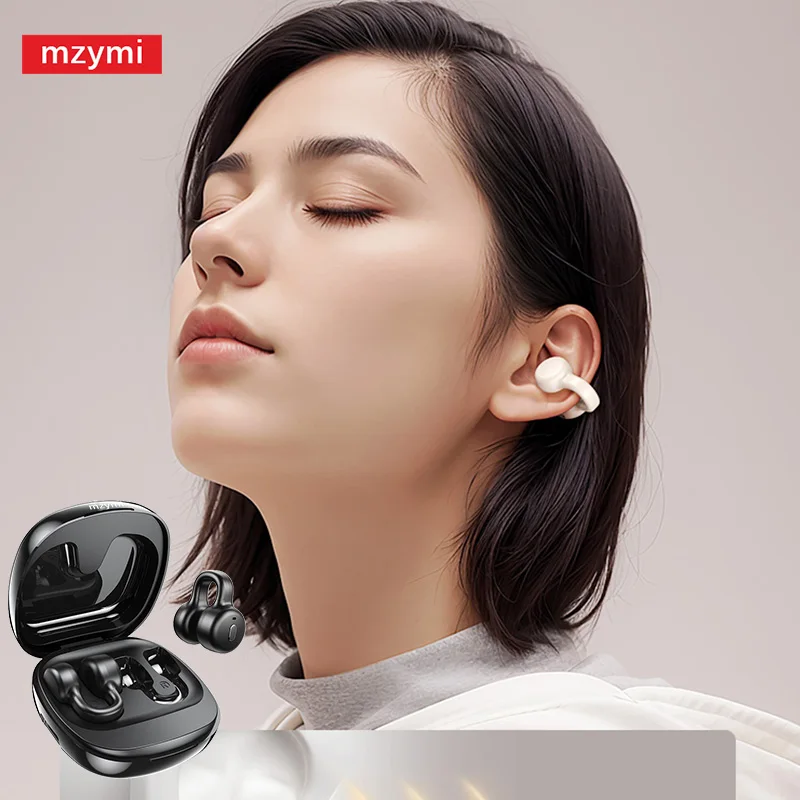 Mzymi ct11 fone de ouvido aberto condução óssea sem fio bluetooth5.3 fone esporte clipe à prova dwaterproof água para xiaomi