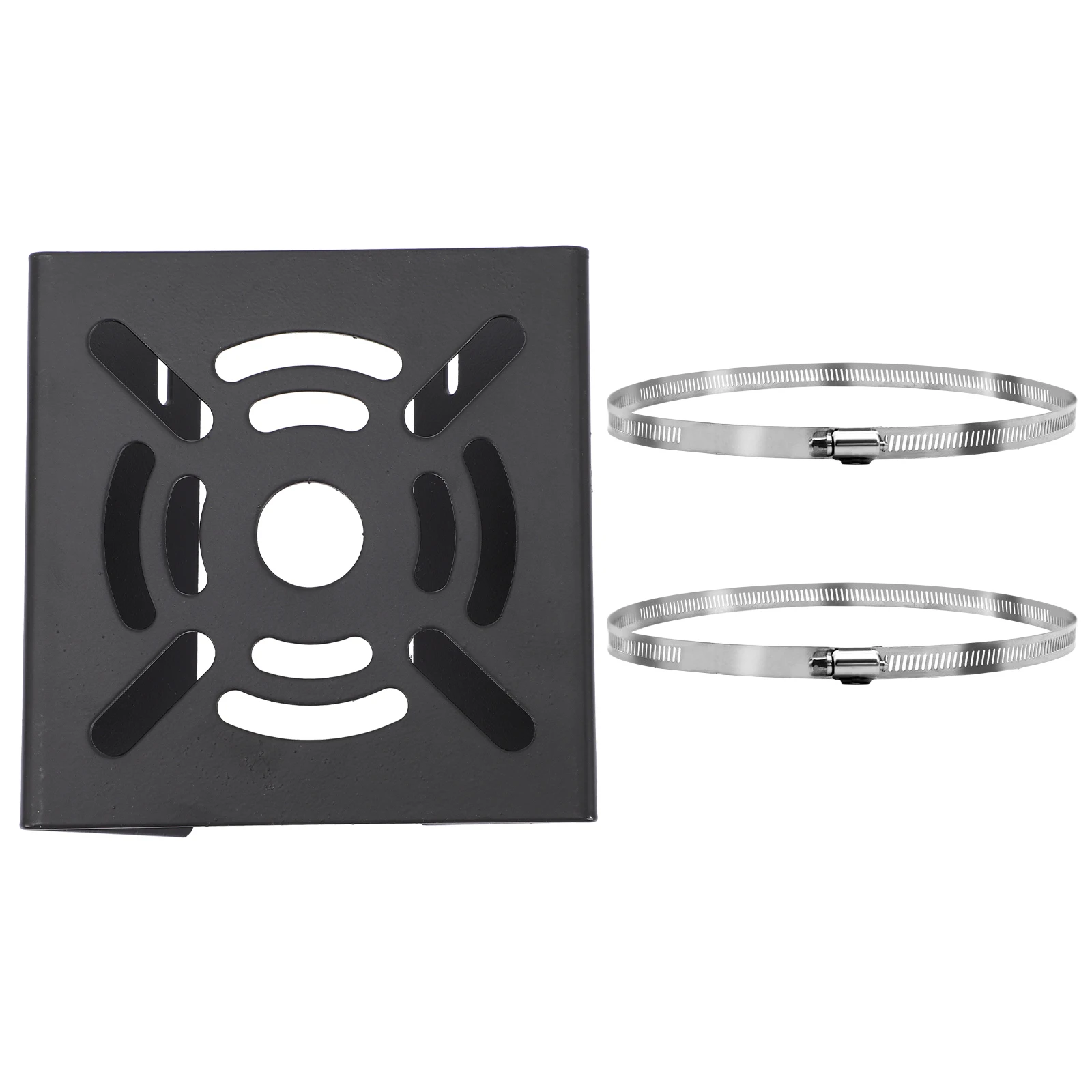 

Pole Mount Bracket Security Camera Universal Mounting Adapter Clamp Antenna Sturdy Steel Multiple Holes Design Rotation Lock