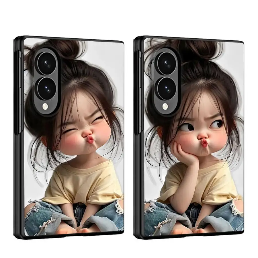 Phone Case for Samsung Galaxy ZFold8 Z Fold 8 ZFold Wide Z Fold8 Wide Shell Capa Cute Cartoon Girl