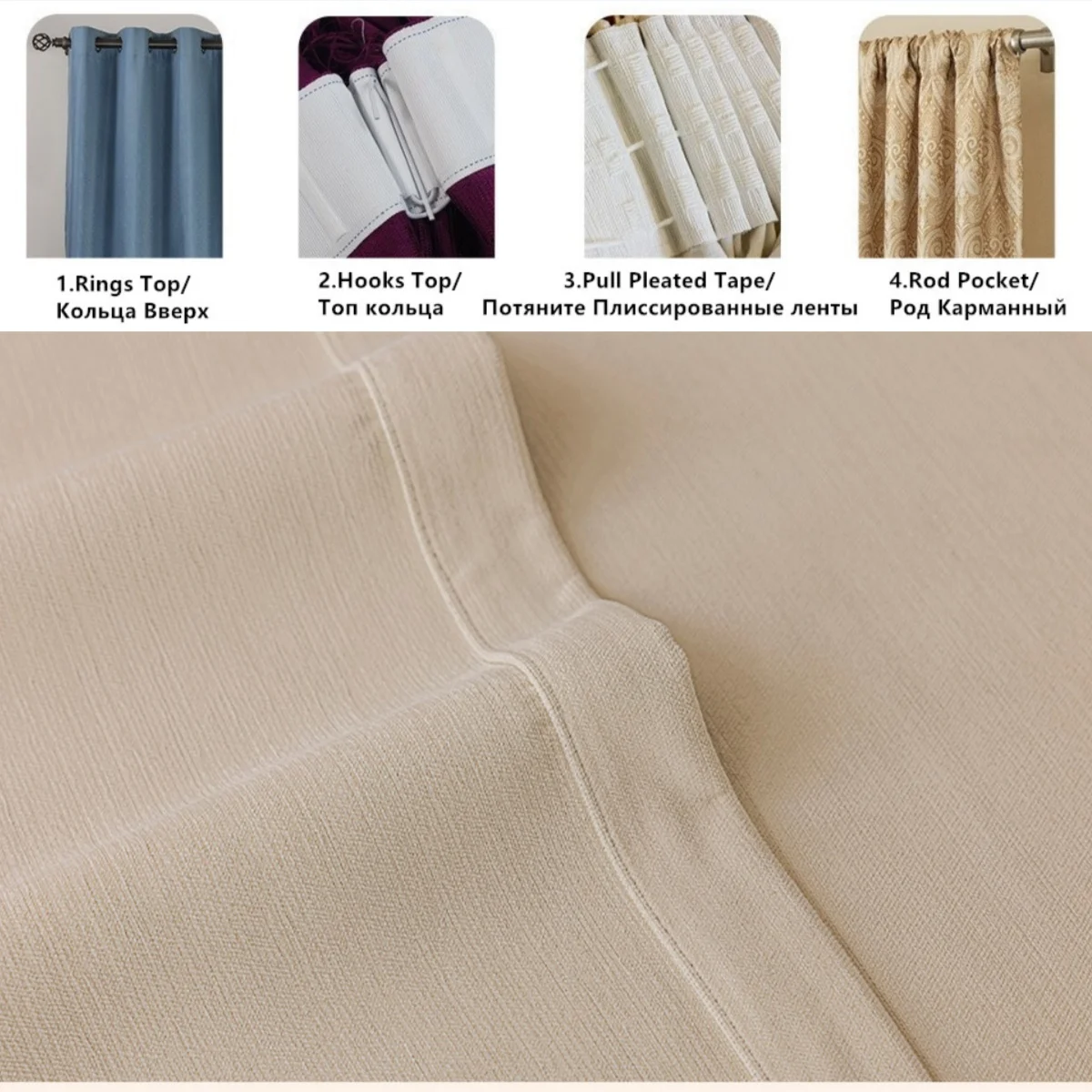 Modern Double-sided Chenille Curtains for Living Room and Bedroom 70-85% Blackout Drapes Reduce Sound Customize Size Accept