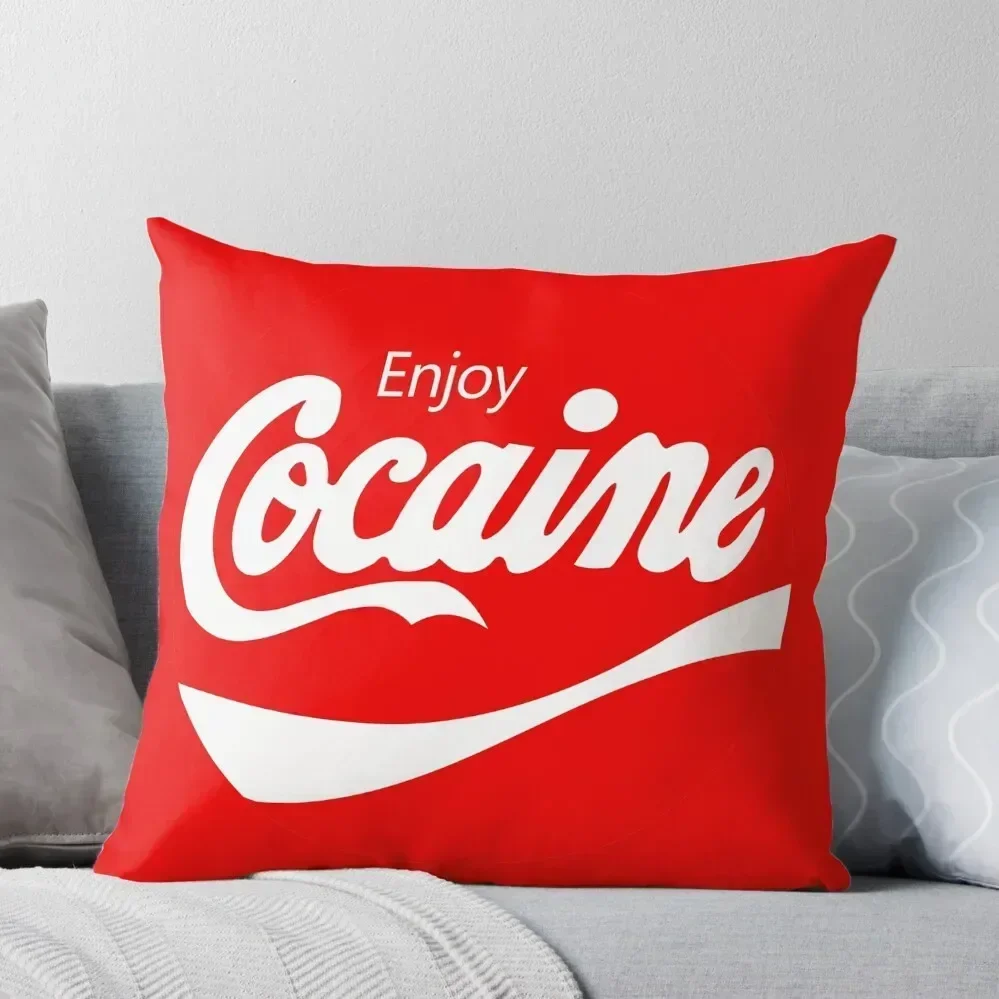 

enjoy coke(aine) Throw Pillow Sofa Cushions Decorative Cushion Cover pillow