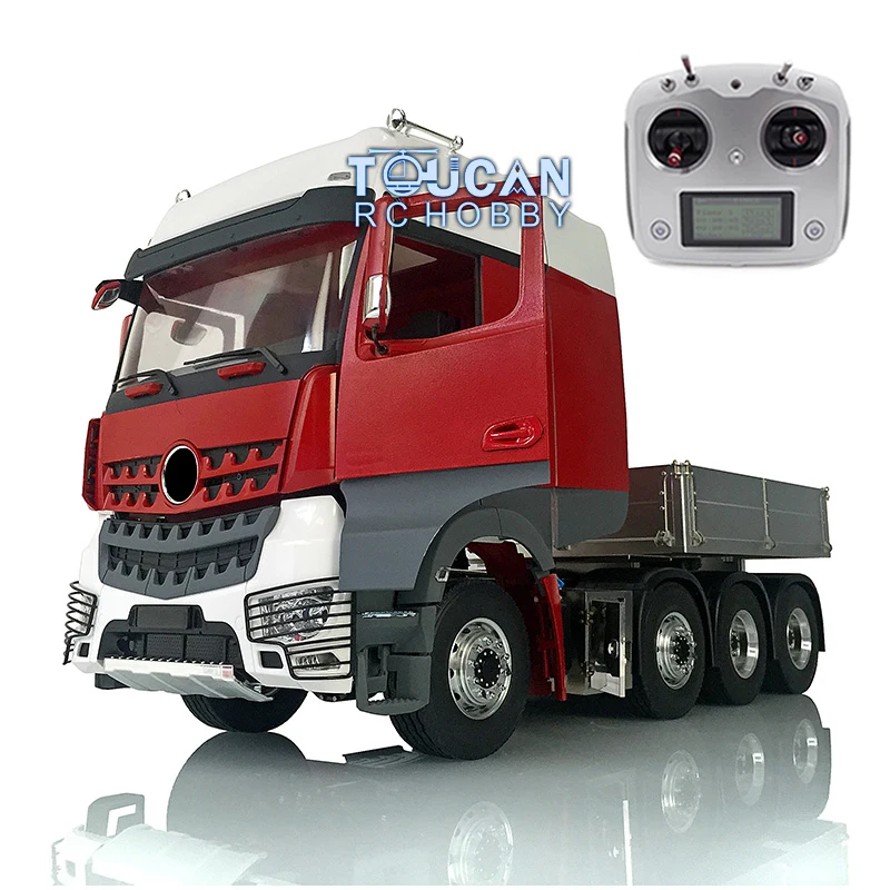 LESU 8*8 RC 1/14 Metal Chassis Tractor Truck TOUCAN Cabin Kits with Equipment Rack Bucket Radio Control Car Toy THZH0845