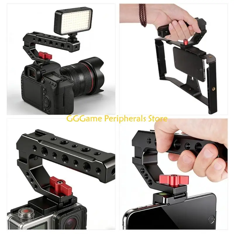 U55B DSLR Camera Top Handle with Cold Shoe Mount Easy Installation Video Stabilizing Professional Aluminum Camera Accessories