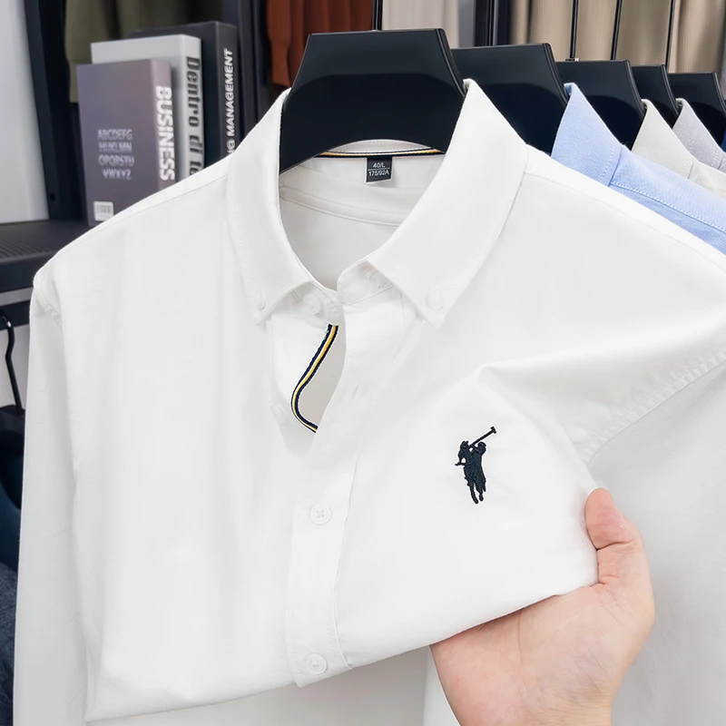 

2025 Новая мужская модная повседневная осенне-зимняя рубашка с длинным рукавом и логотипом Xiaoma, пальто