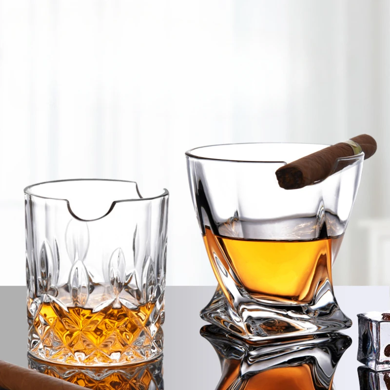 Whiskey Glass Cigar Holder Home Glass Bar Beer Glass Wine Glass High End Business Wine Glasses