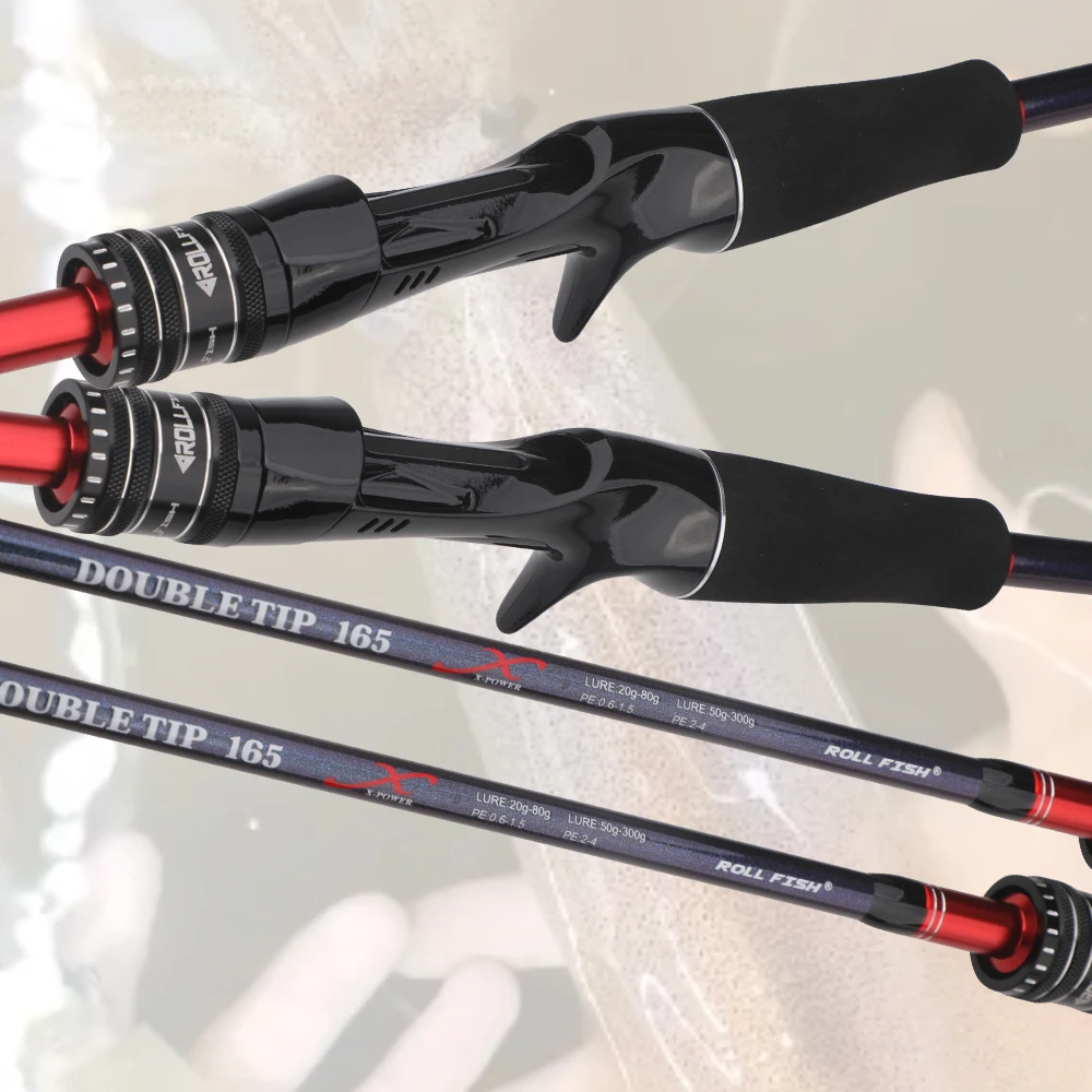 ROLLFISH Carbonfaser-Tintenfisch-Angelrute mit 2 Festen Spitzen für Hochsee-Salzwasser-Bootsangeln, Leichtgewichtig, Hohe Sensibilität & Langlebig – Detail 4