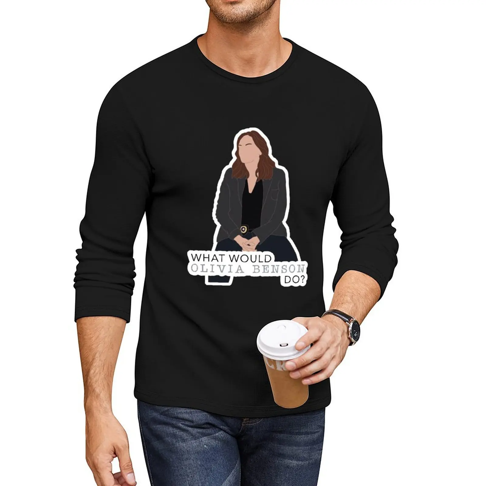 

What would Olivia Benson Do Law and Order SVU Long T-Shirt korean fashion t shirts men