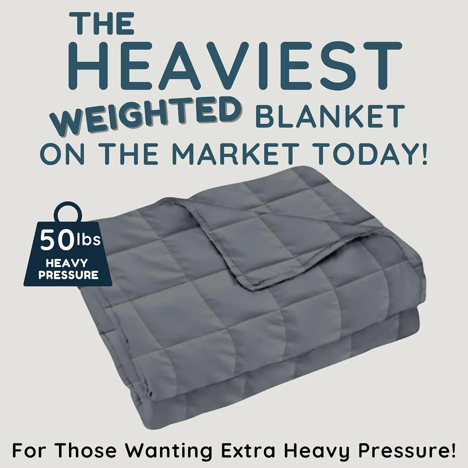 HomeSmart King Size Weighted Blanket 50 lbs - The Heaviest Weighted Blanket | Fits King and California King Beds, Ultra Soft