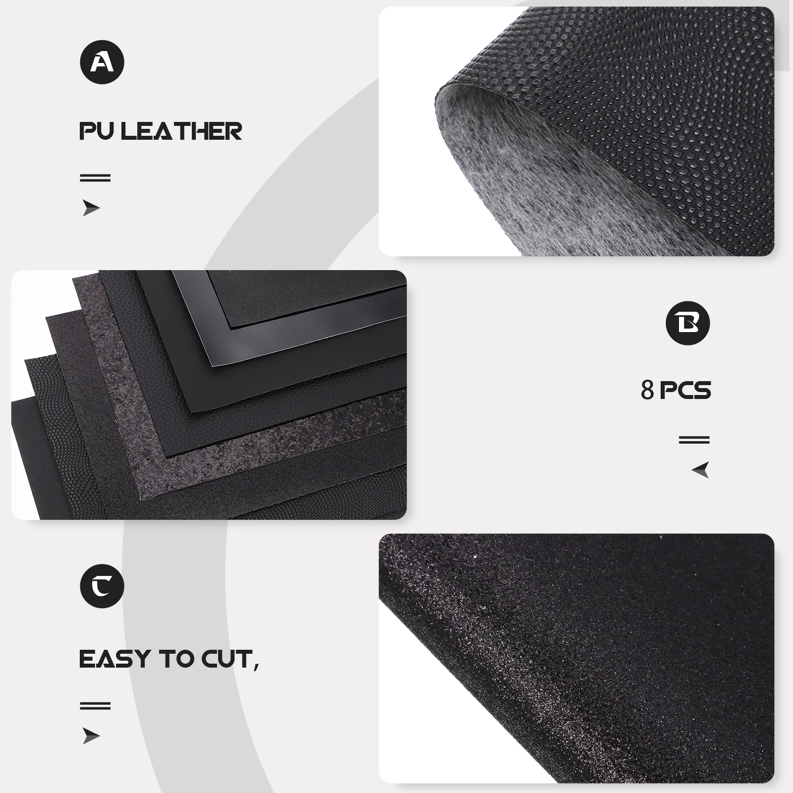 

8pcs Faux Sheets Pu Fabric For Crafts Diy Earrings Hair Bow Decorative Sewing Material Bow Making Sheets For