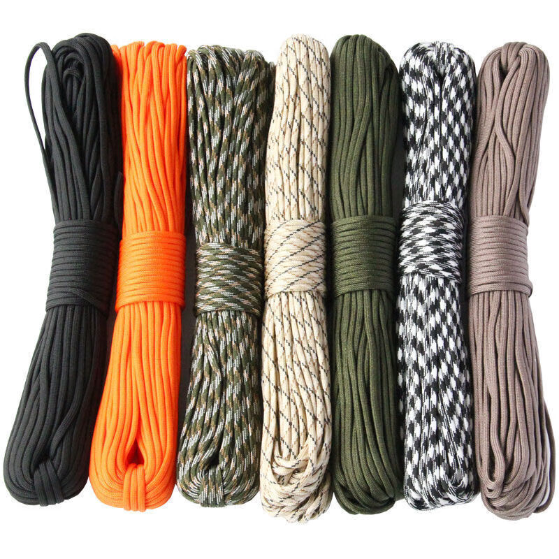  9-Core 650lb Paracord 5/15/31m Dia 4mm Military Tactical Survival Parachute Rope For DIY Making Lanyard Bracelet Dog Collar Tent 