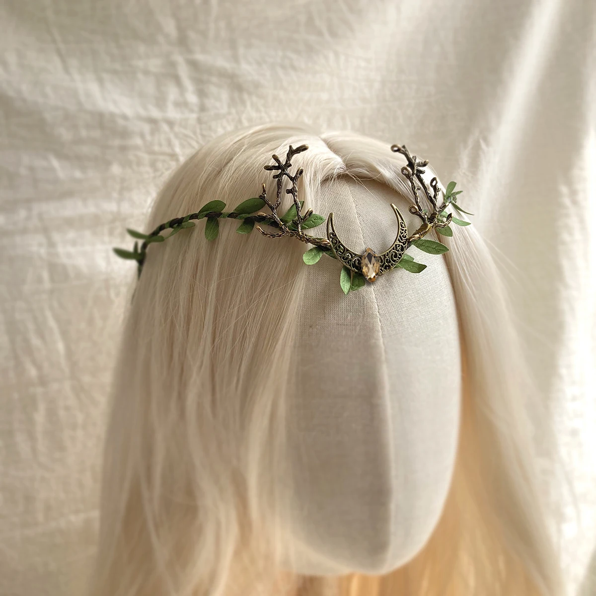 Fairy Crown Elf Tiara Crown For Women Wedding Tiara Bride Flower Girl Crown Fairy Costume Circlet Floral Hair Wreath Renaissance