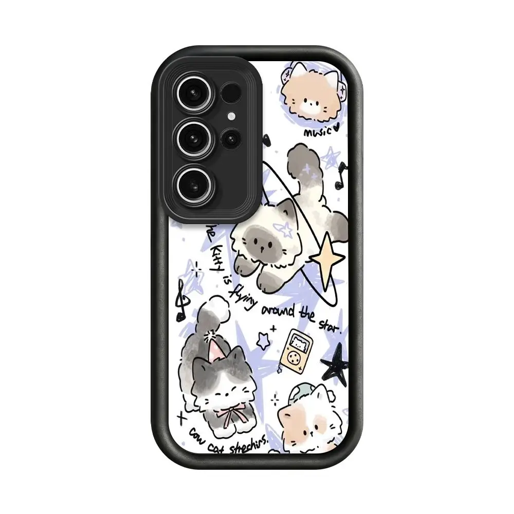 Cute Cartoon Silicone Phone Case For Samsung Galaxy S26 S25 S24 Ultra Plus S25 FE A57 A56 A54 A37 A17 A06 A26 5G Cover Bumper