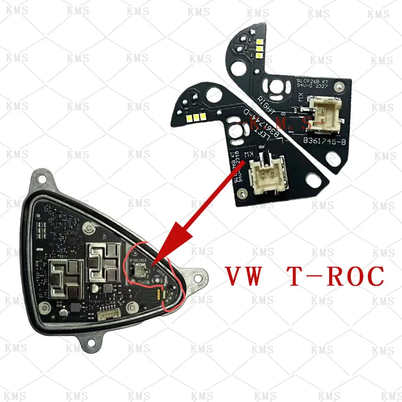 2GA941479A for Volkswagen T-ROC LED daytime running light and turn signal light source panel.