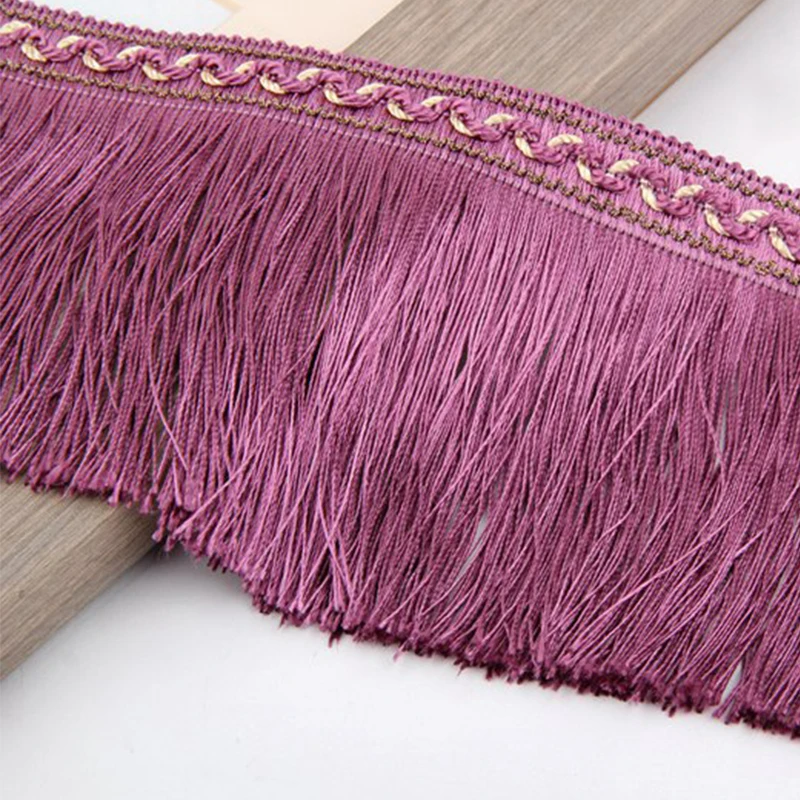 4M Tassel Fringe Lace Trim DIY Sewing Craft Curtain Edge Dance Costume Clothes Accessories Latin Wedding Dress Tassel Ribbon