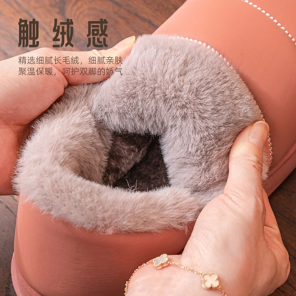 Warm Slippers for Men Autumn and Winter 2023 New Comfortable Plush Indoor Shoes Thick Sole Waterproof Non-slip Male Cotton Shoes