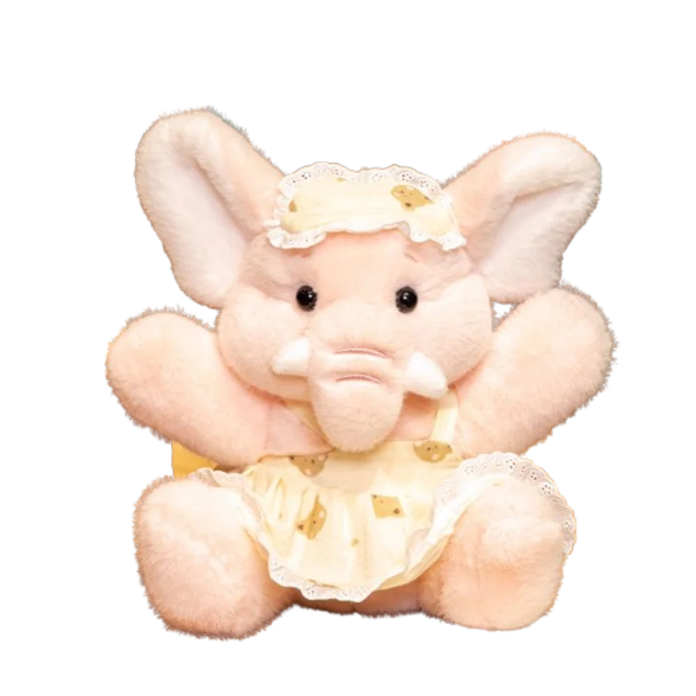 

Милый плюшевый слон из ПП-хлопка с большими ушами, мягкий, удобный, пушистый, для обнимания, для дней рождения и вечеринок