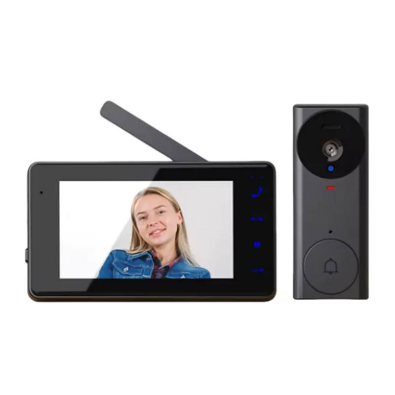 A37T-4.3 Inch IPS Wireless Video Doorbell With Infrared Night Vision For Home Surveillance, 2.4G Wi-Fi Enabled