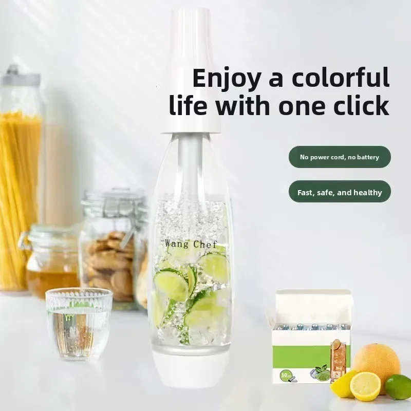 家庭用ソーダメーカー：自家製炭酸飲料用の炭酸水マシン、コーラやその他の冷たい自家製ソーダを作るのに最適 8g CO2