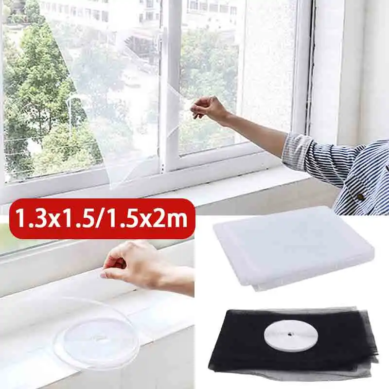 

Anti Fly Mosquito Net Window Screen Mesh Adhesive Mosquito Insect Flying Bug Net Curtains for Kitchen Windows Home Protector