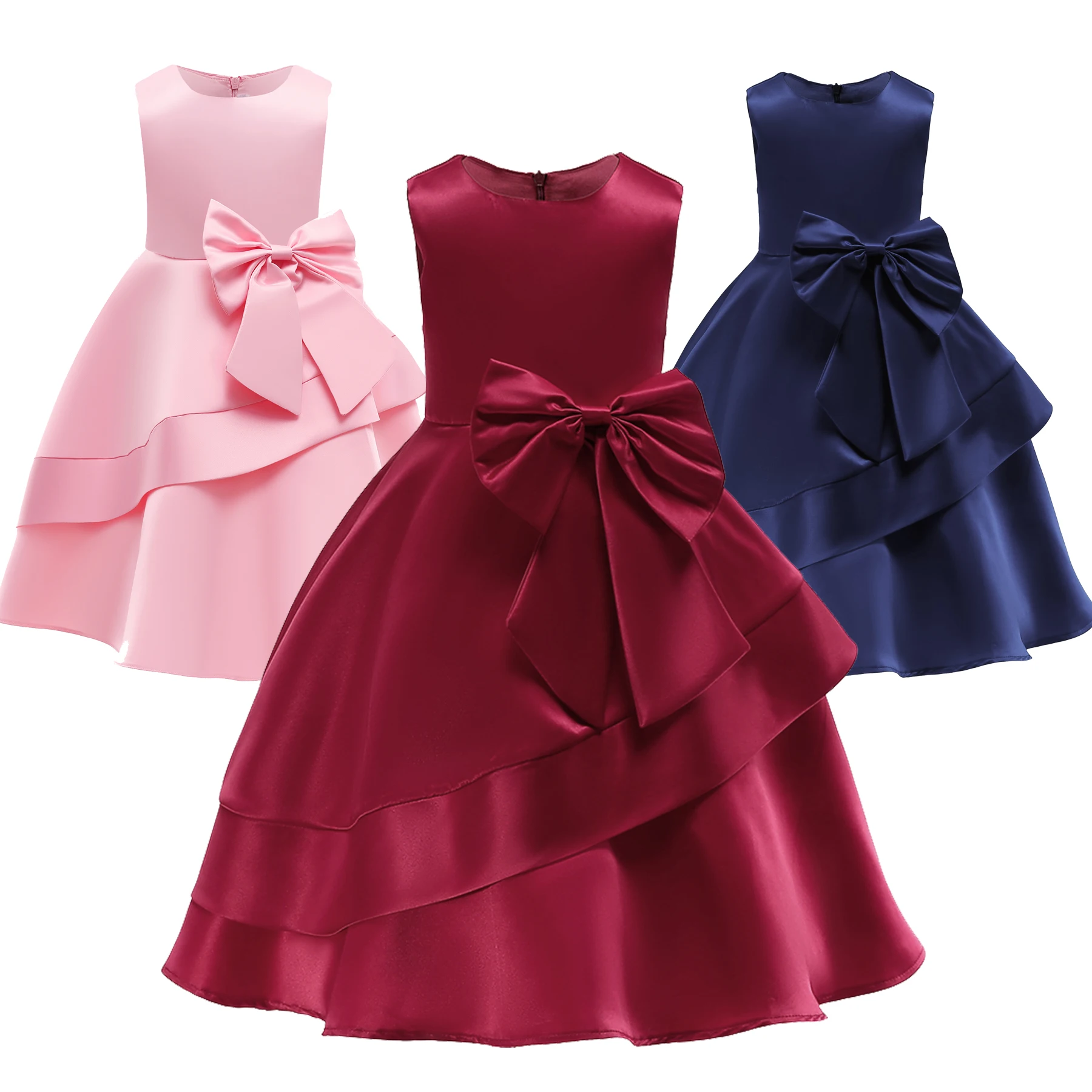 Ready Stock Ehomkids 2-10Y Girls Kids Party Dress Elegant Dresses For Performance Birthday Children Ball Gown Tutu